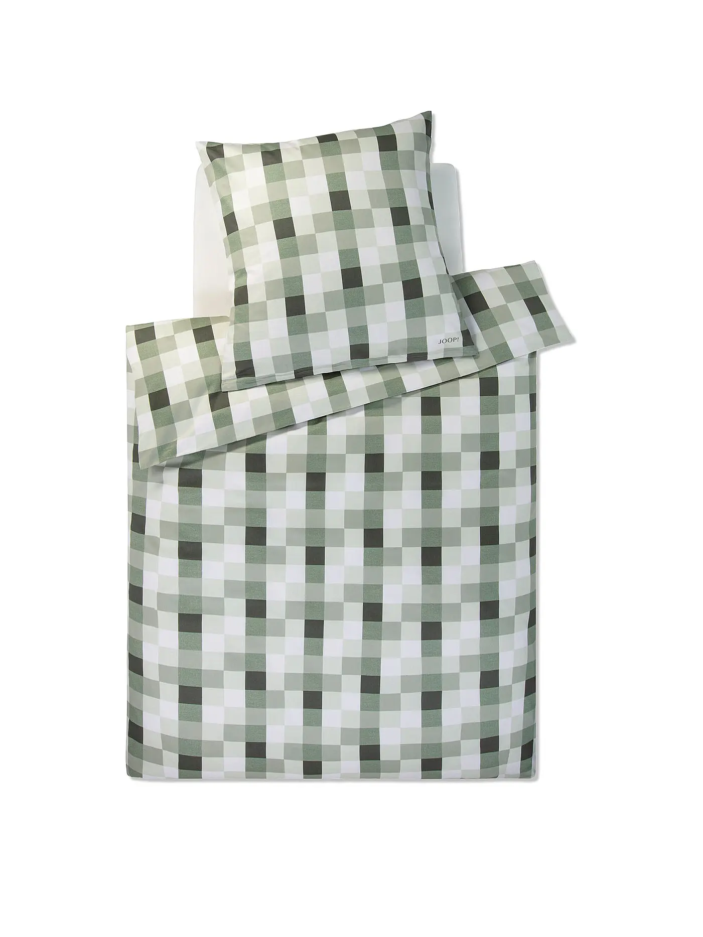 JOOP | Satin Bettwäsche MESH 70x90cm/140x200cm Sage | 